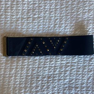Black waist belt with studs